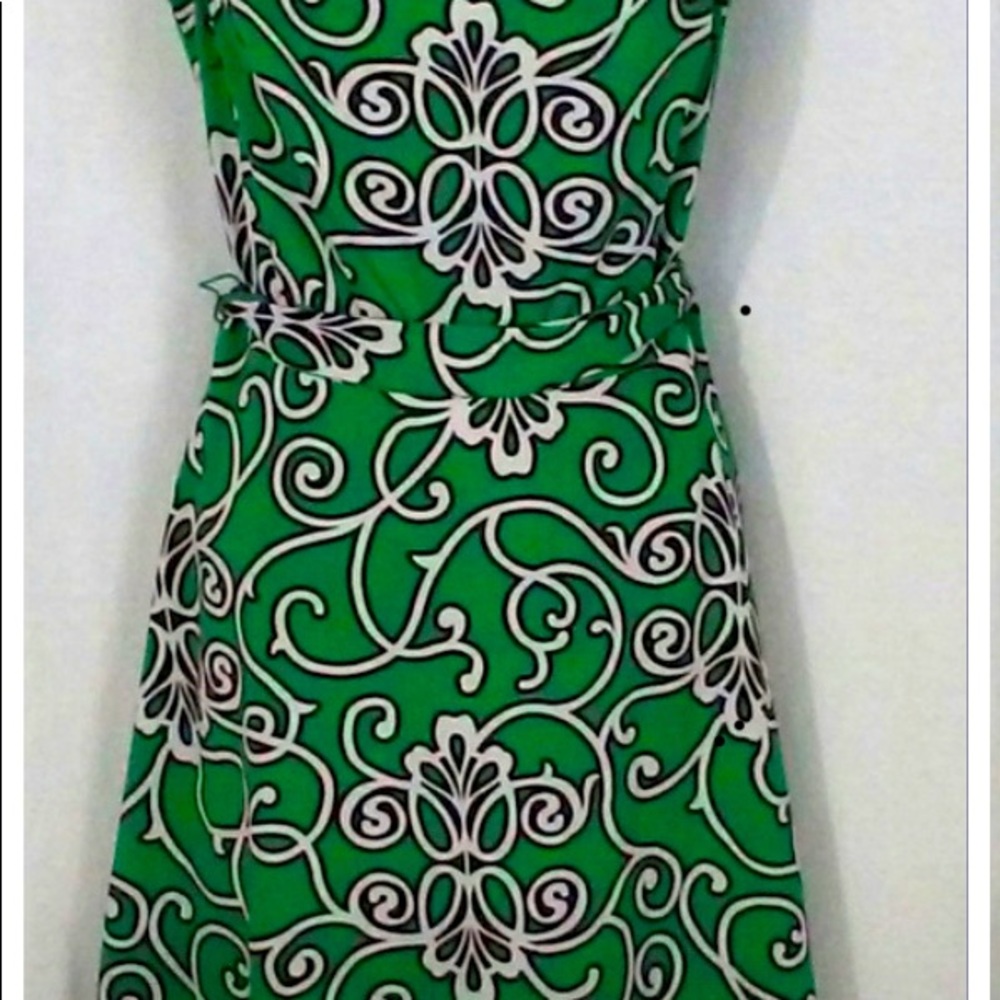 INC green knee length dress